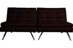 Duo Fabric Clic Clac Sofa Bed - Chocolate